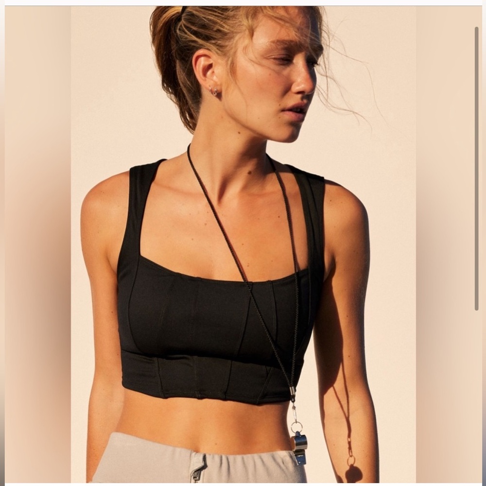 Fp Movement What a Feeling Bustier Sports bra crop top size small